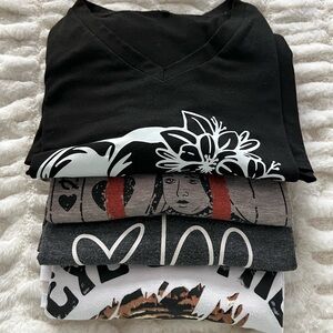 Lot of women’s graphic tees (4 shirts total)